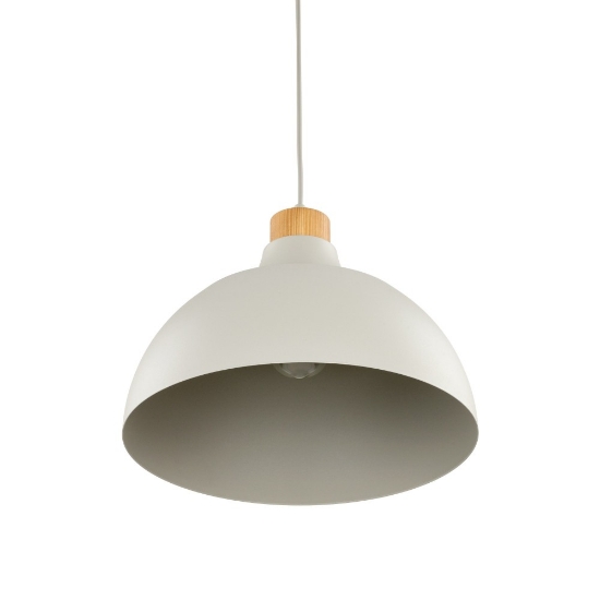 Lampadario per cucina moderna beige a campana 34 cm